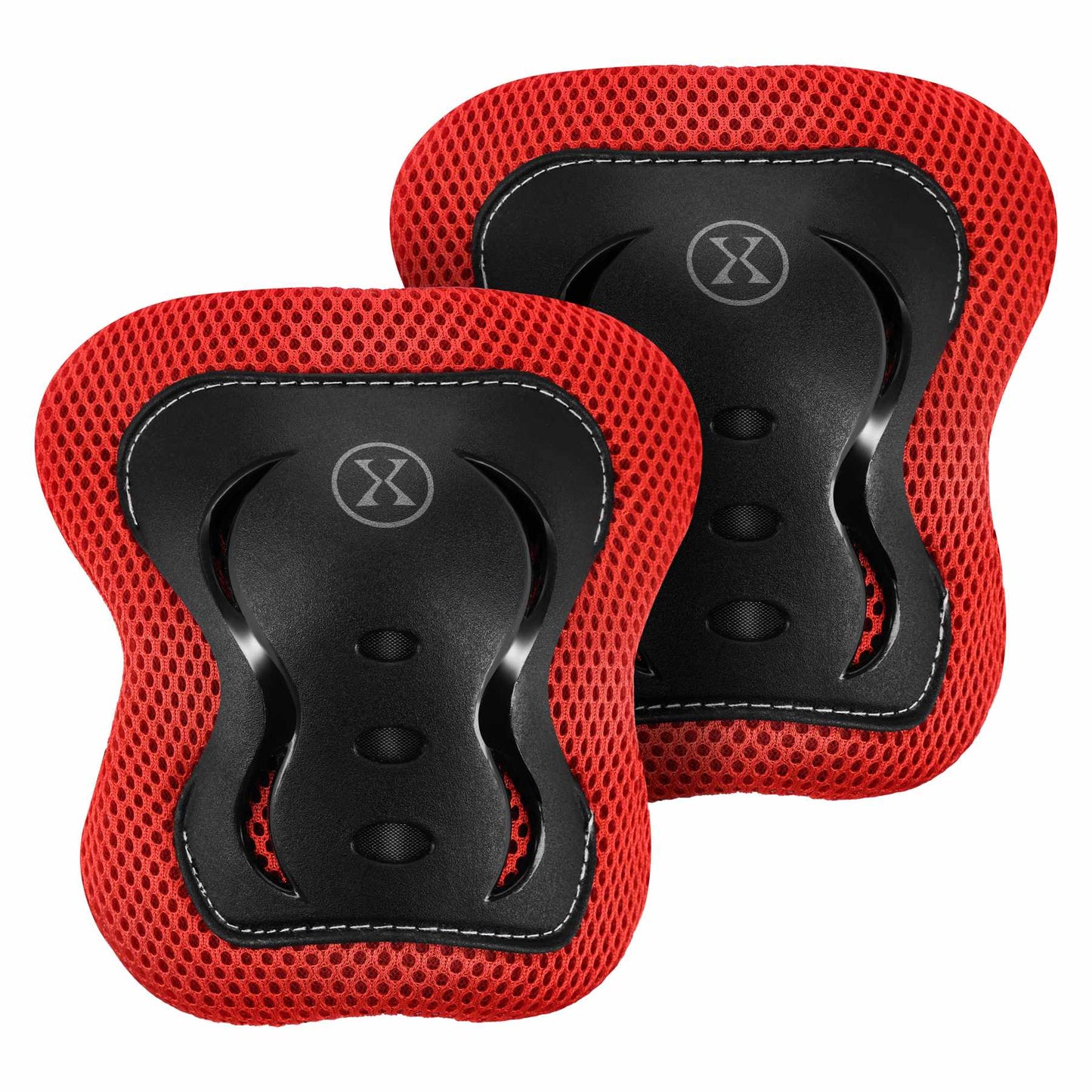 Skating Protective Gear Set, Wrist Elbow Knee, Red S