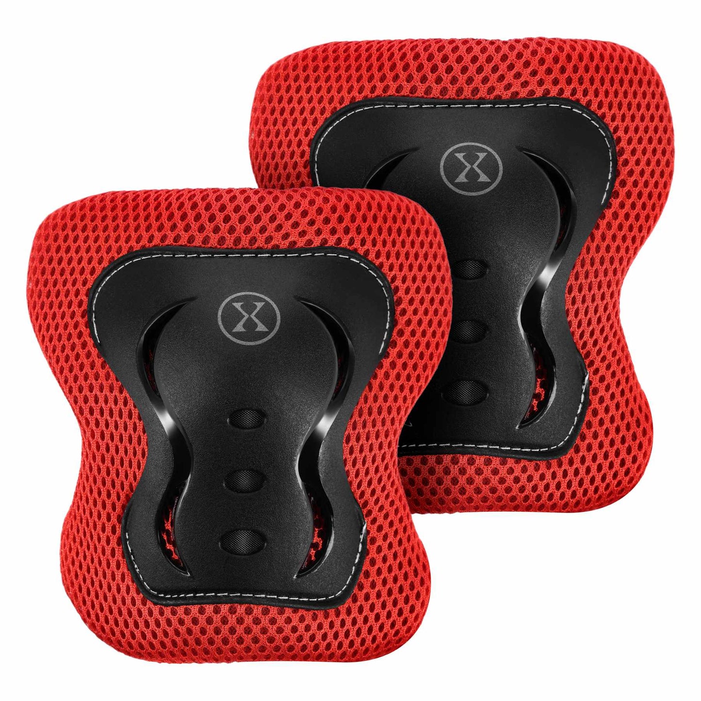 Skating Protective Gear Set, Wrist Elbow Knee, Red S