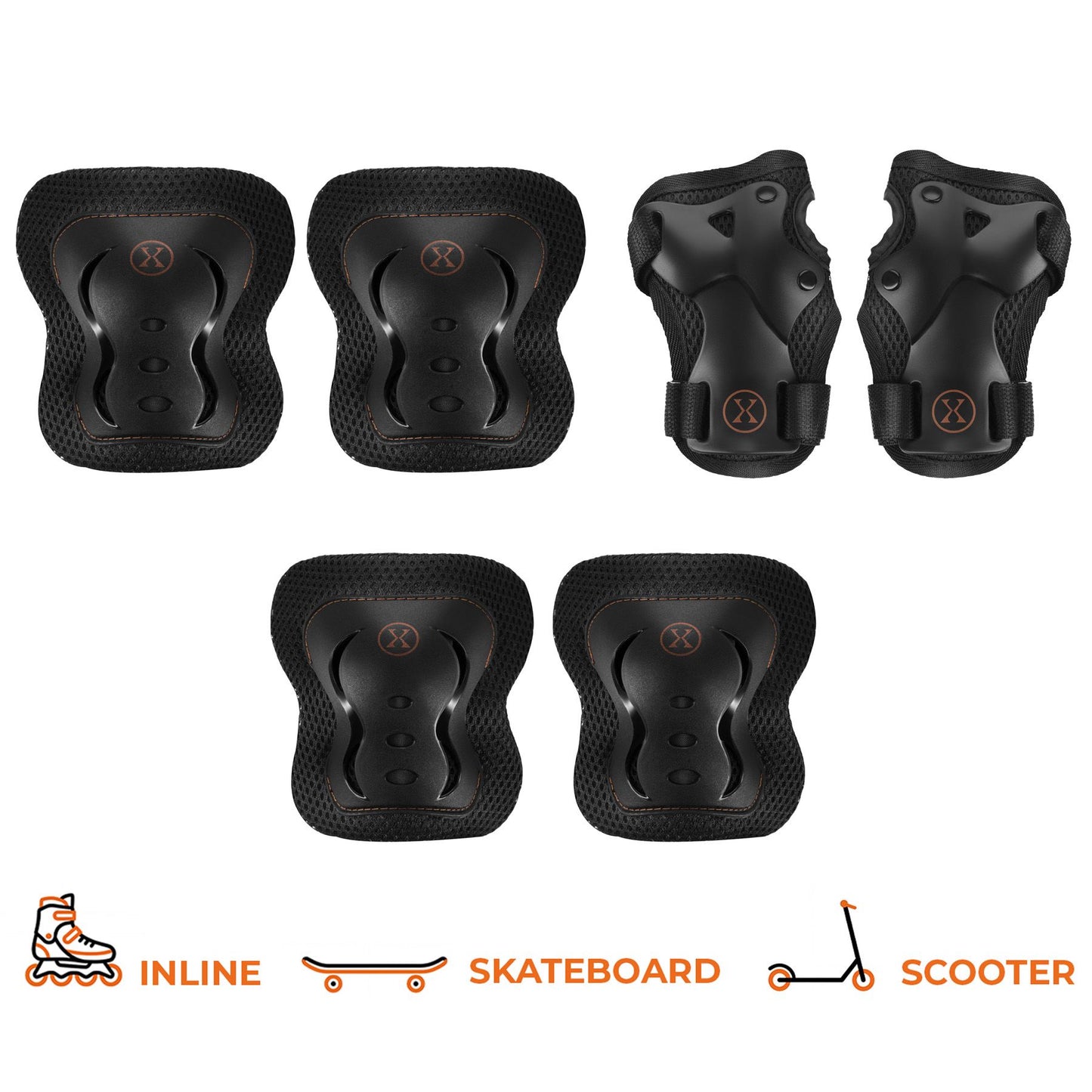 Skating Protective Gear Set, Wrist Elbow Knee, Size L