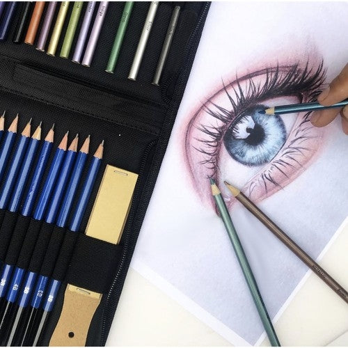 Sketching set 74 pcs. Maaleo 19178