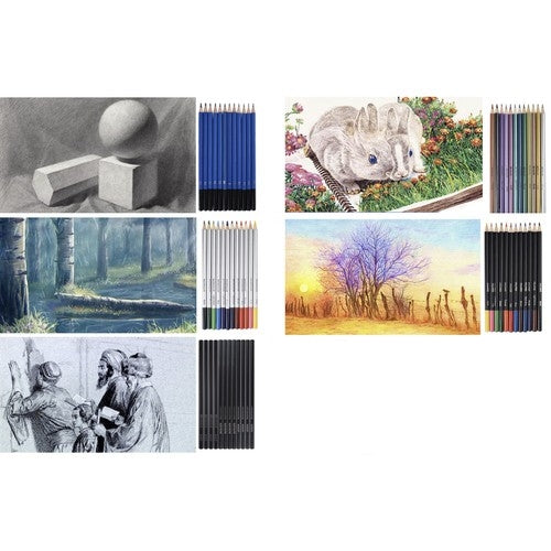 Sketching set 74 pcs. Maaleo 19178