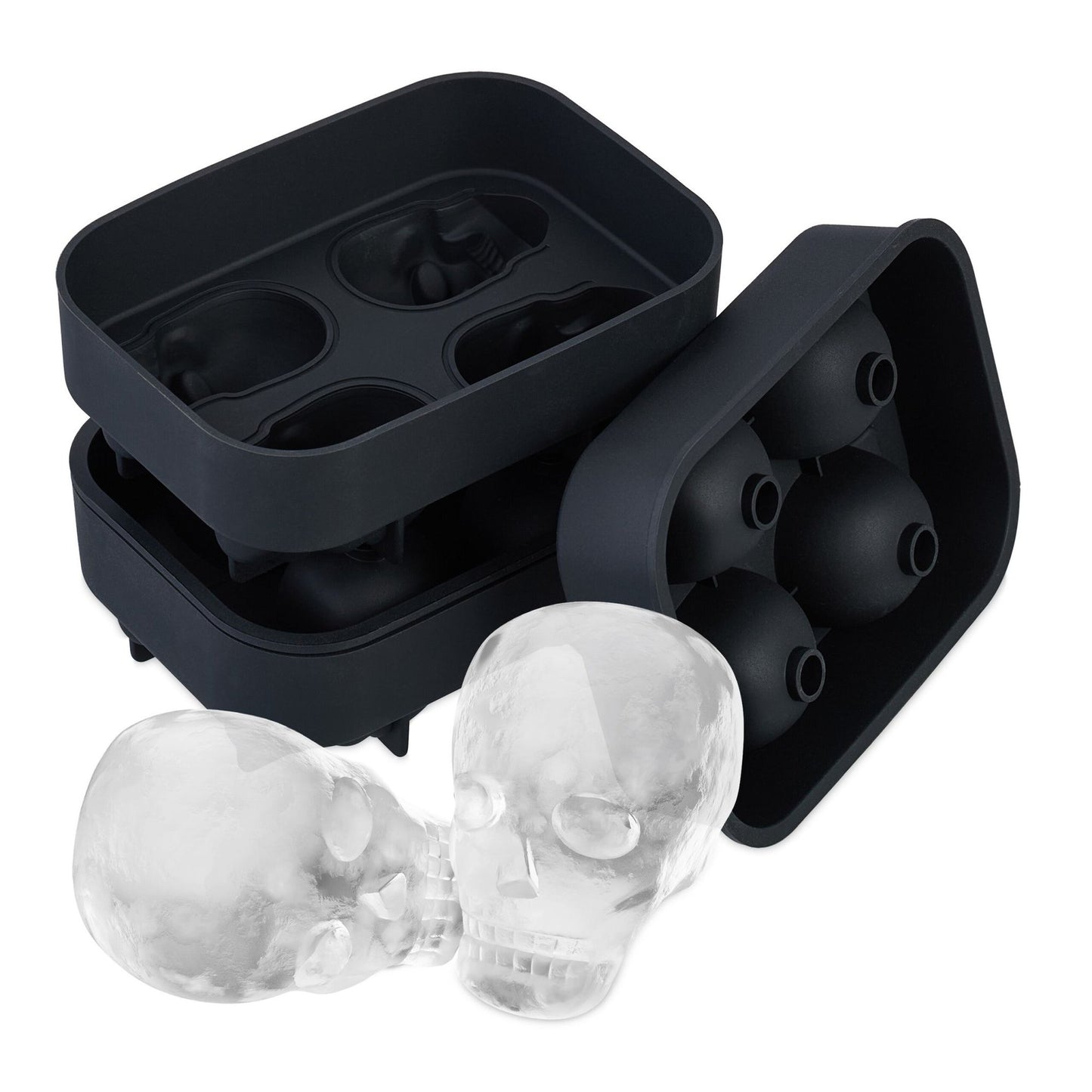 Skull ice cube tray set of 2