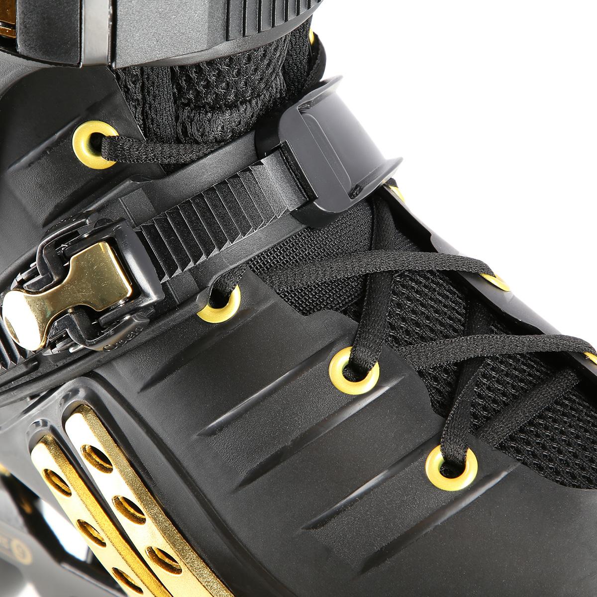 Slalom In-Line Skates, Black-Gold, Size 36