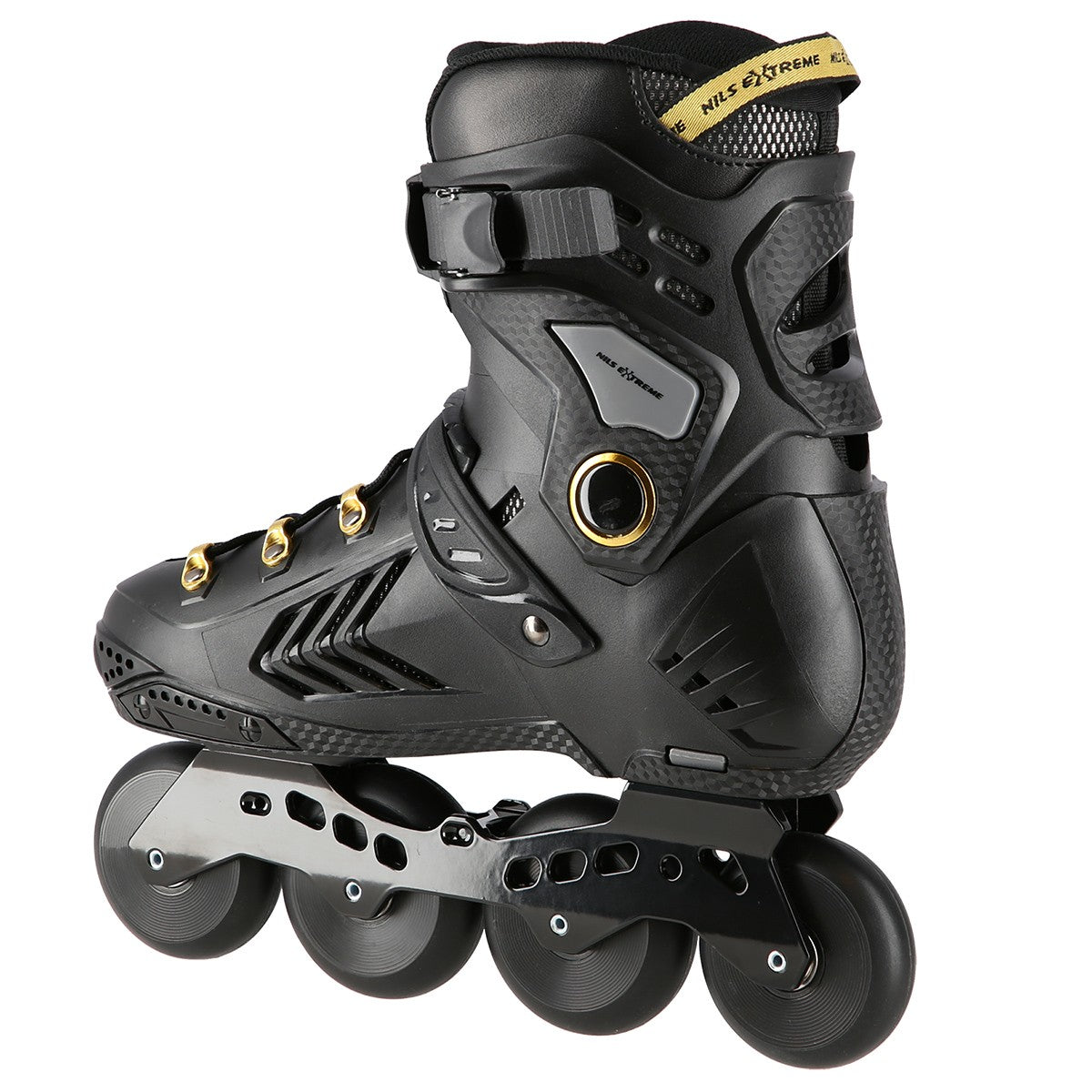 Slalom In-Line Skates, Black-Gold, Size 39