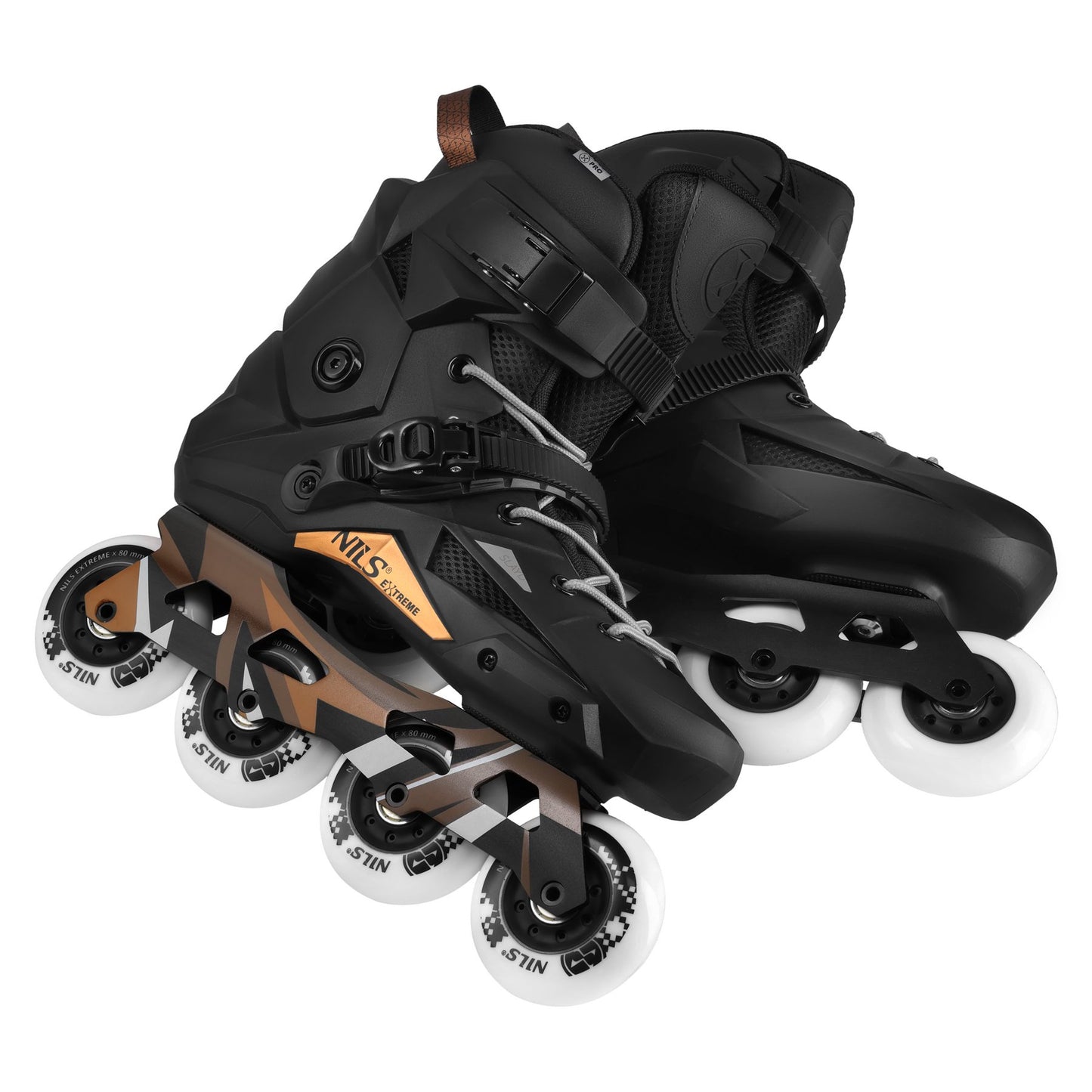 Slalom Inline Skates, 80mm Wheels, ABEC-9, Size 39, Black