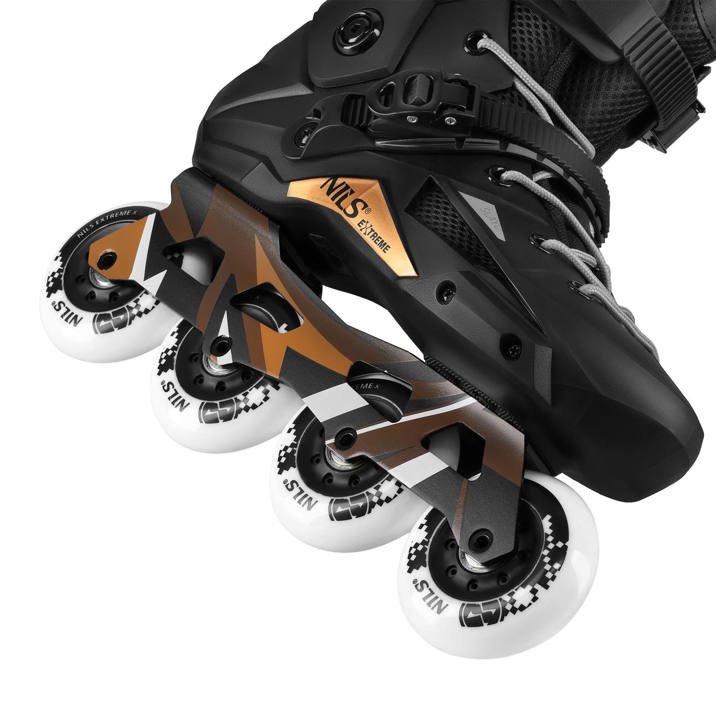 Slalom Inline Skates, Black, Size 43, 80mm