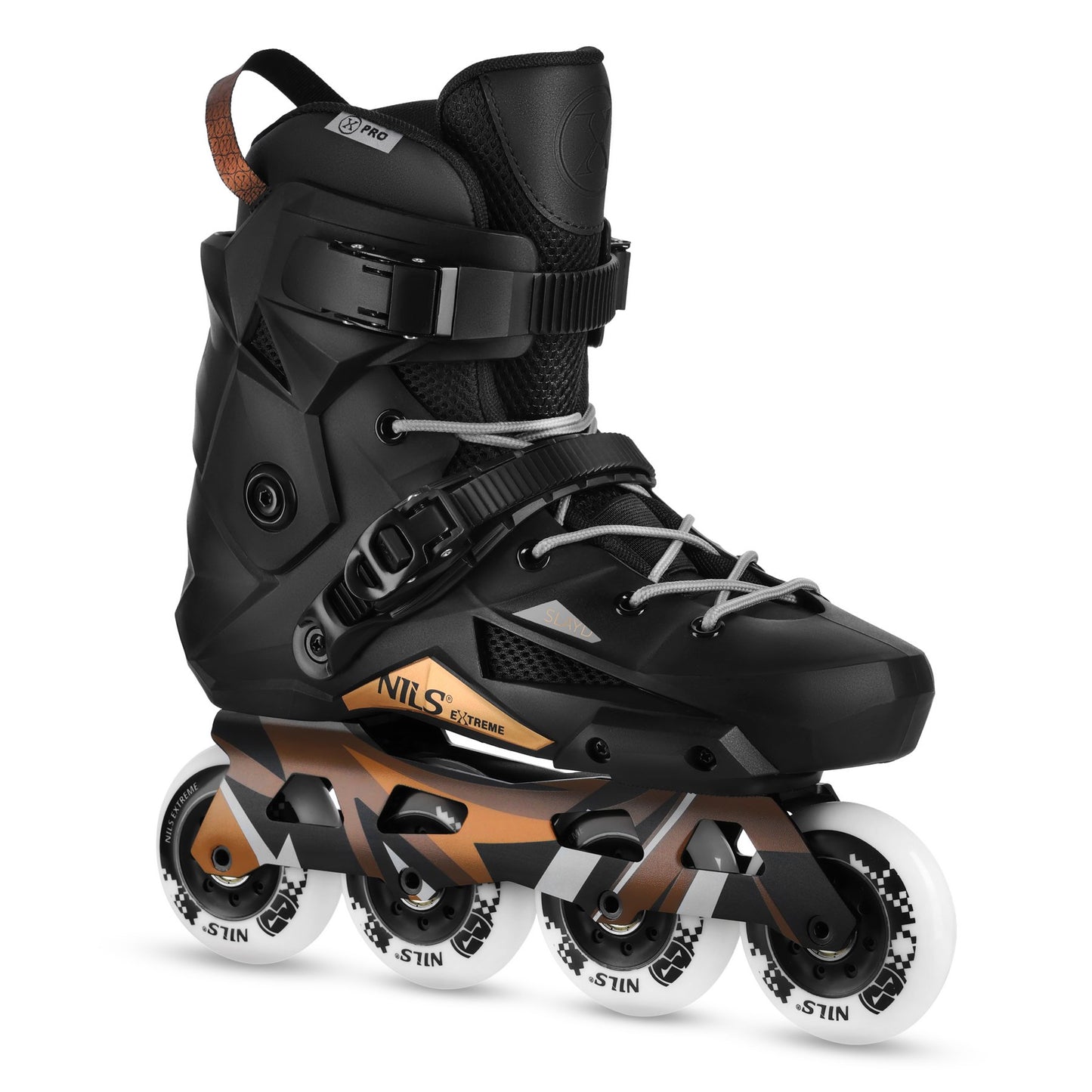 Slalom Inline Skates, Black, Size 44, 80mm Wheels