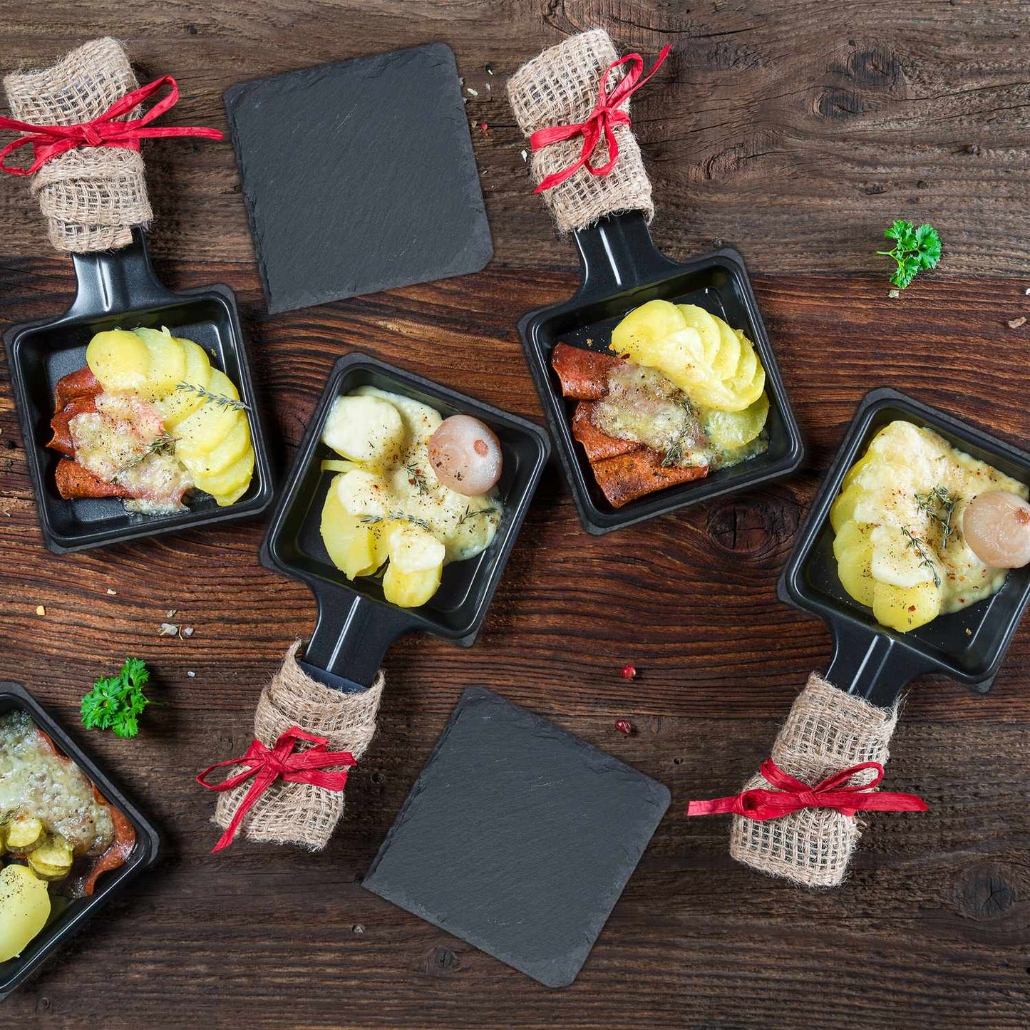 Slate Coasters Set, 20 Pieces, 10x10 cm