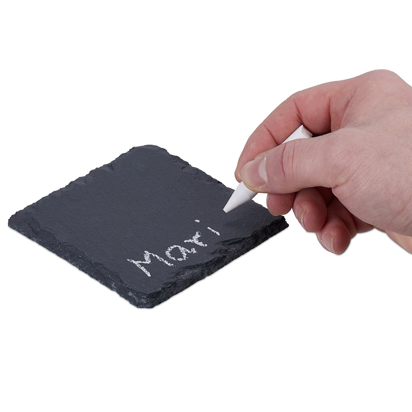 Slate Coasters Set of 12 – 10x10 cm Square Plates
