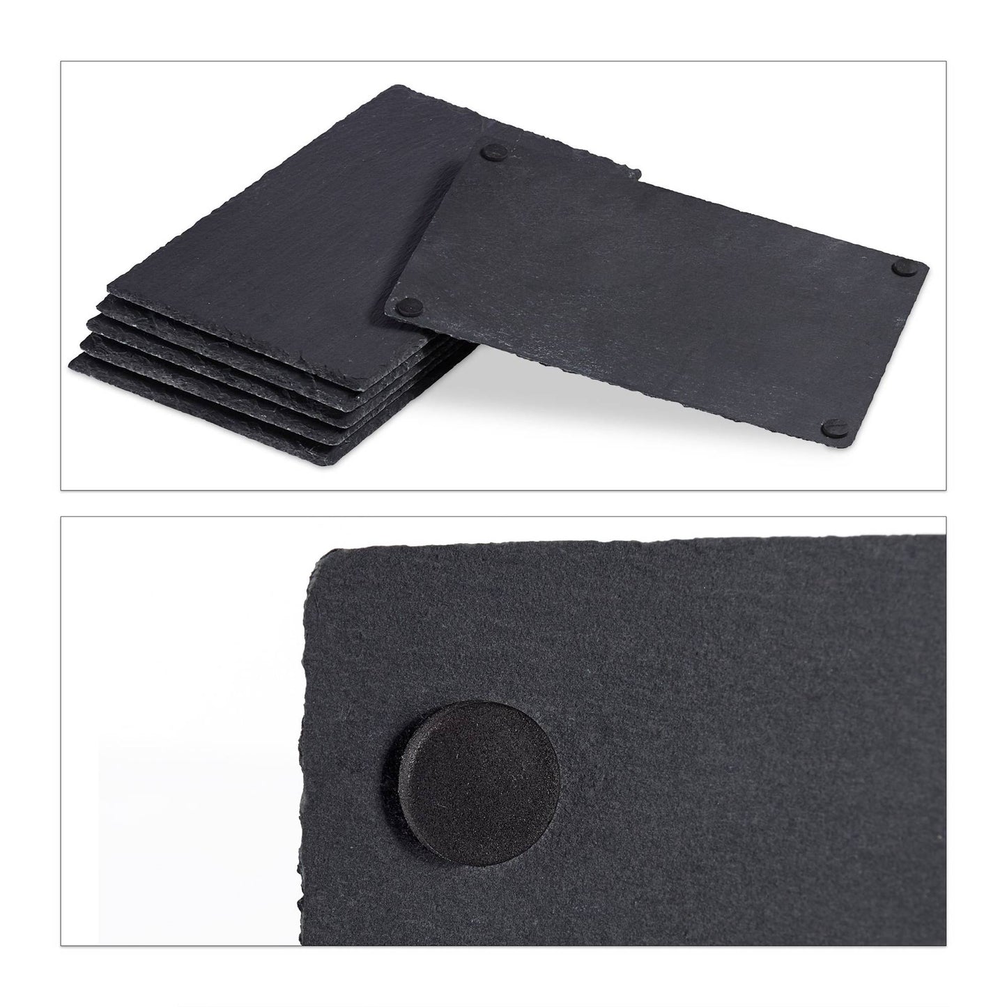Slate tiles oblong in sets of 6