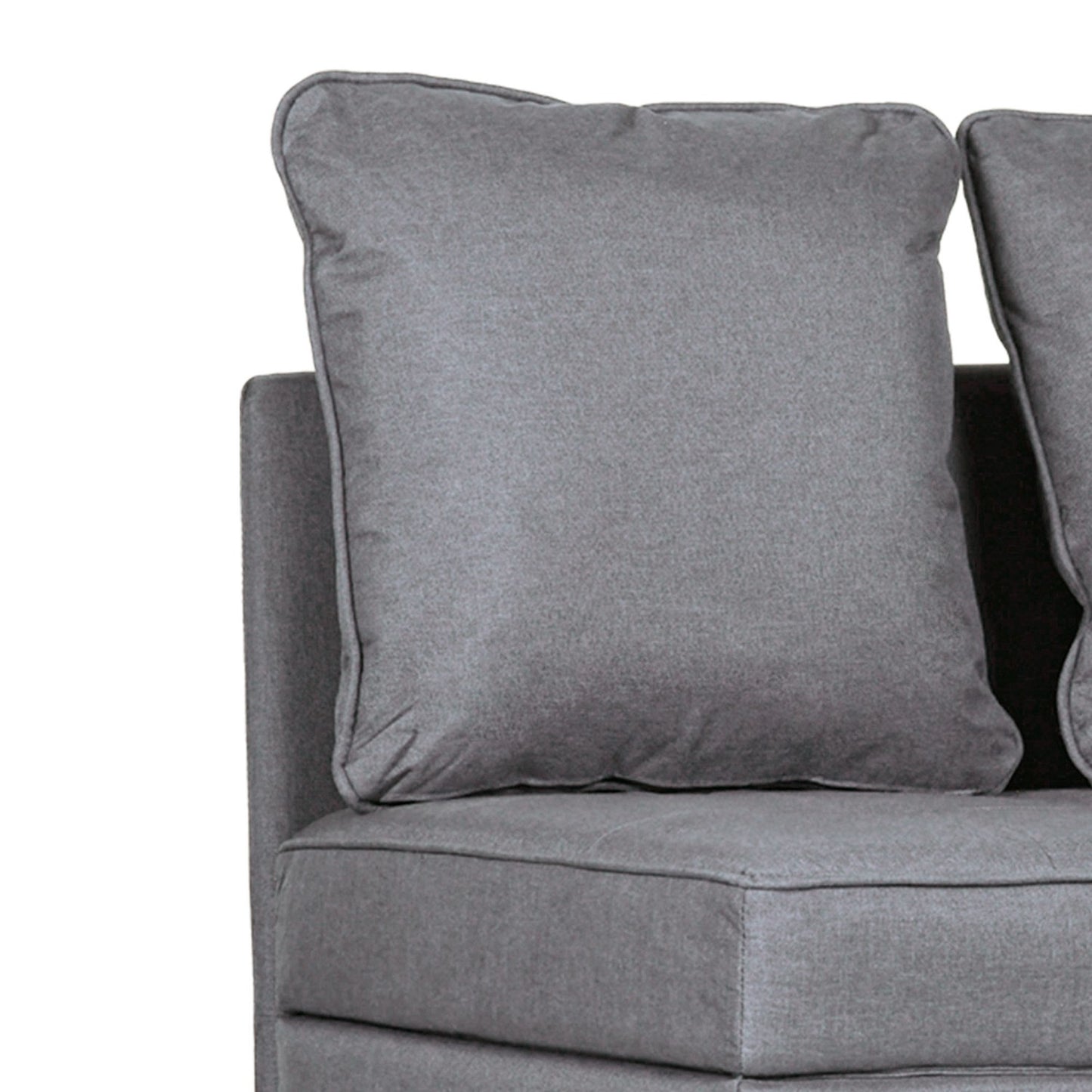 Sleeper chair, 2-seater armchair with bed function, foldable upholstered armchair with 2 cushions, linen-look cover, dark grey