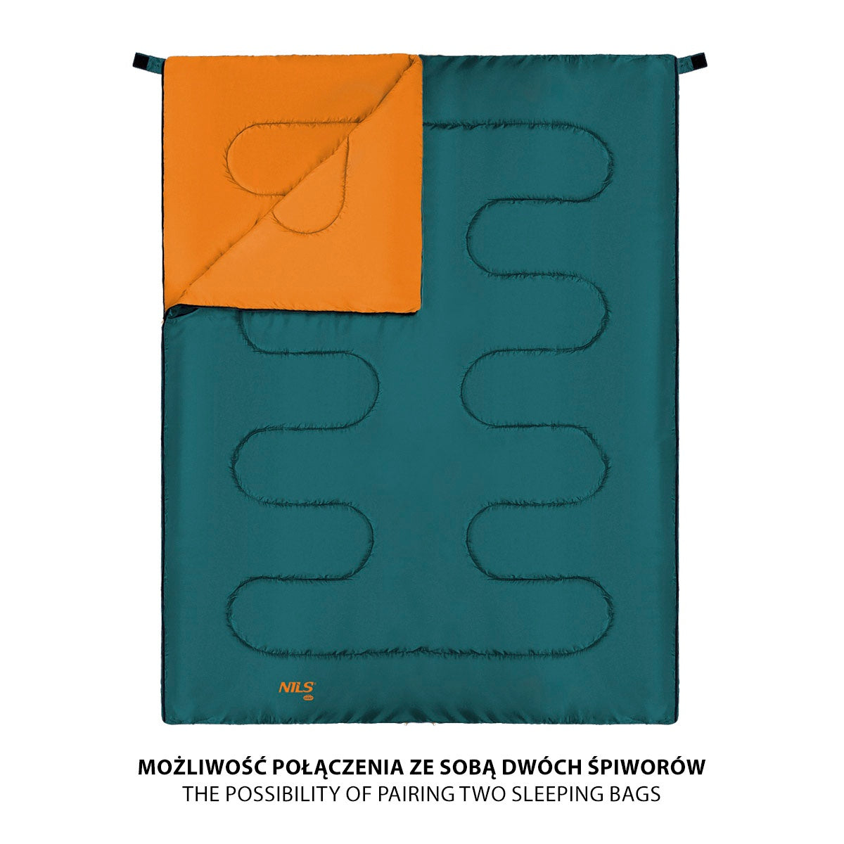 Sleeping Bag, Green-Orange, Lightweight, Compact