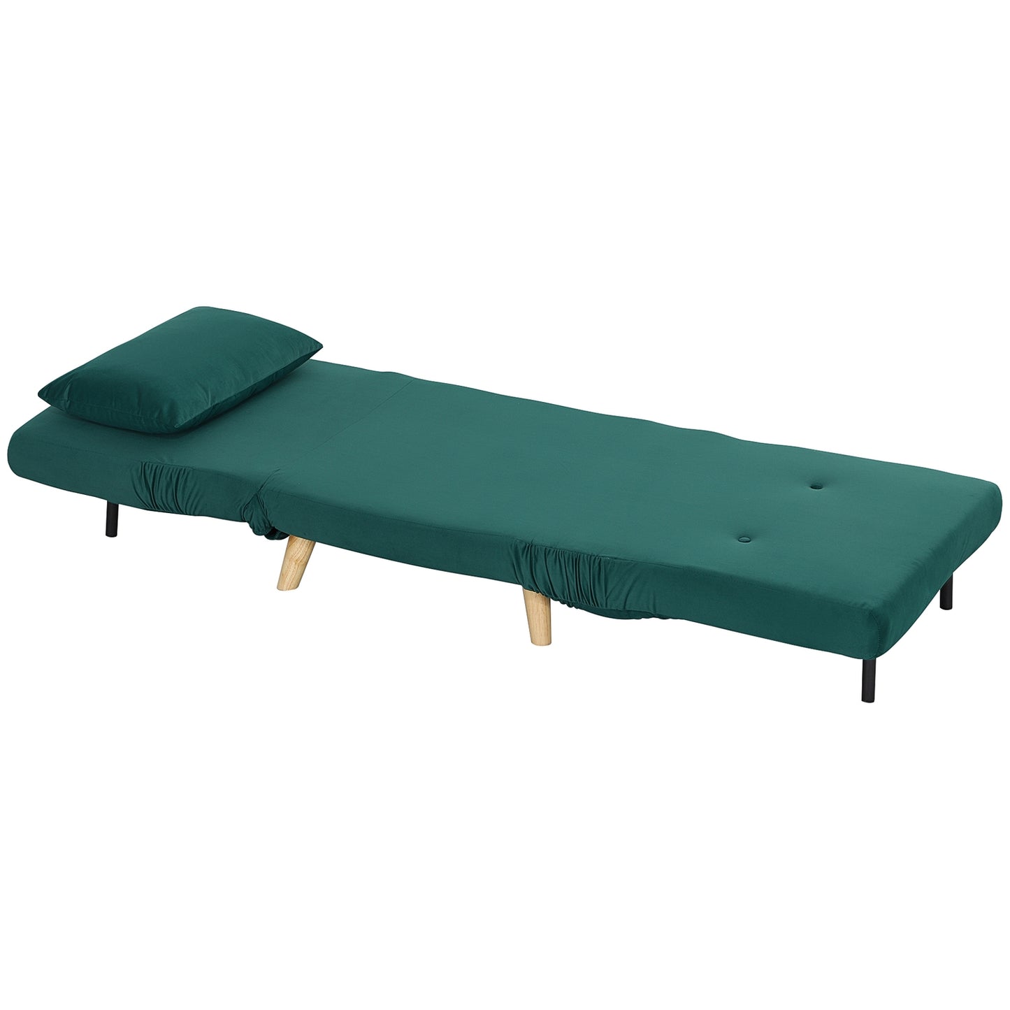 Folding Velvet Look Relax chair with adjustable backrest