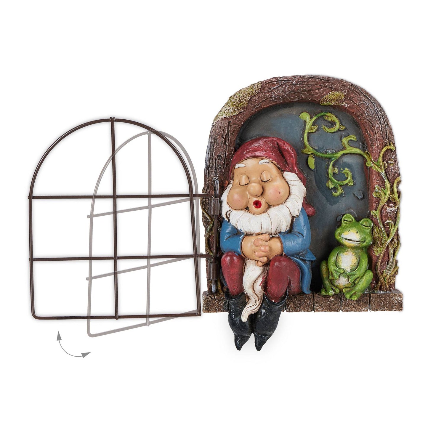 Sleeping dwarf in the window