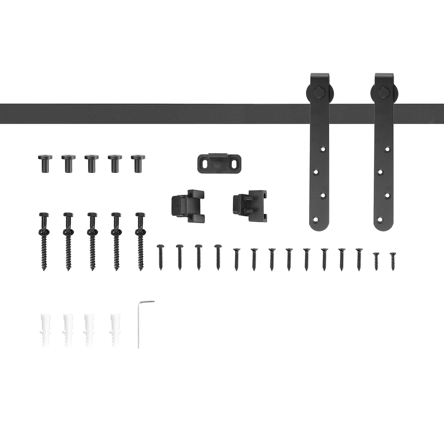 Sliding Door Hardware Kit, 180 cm Carbon Steel Set
