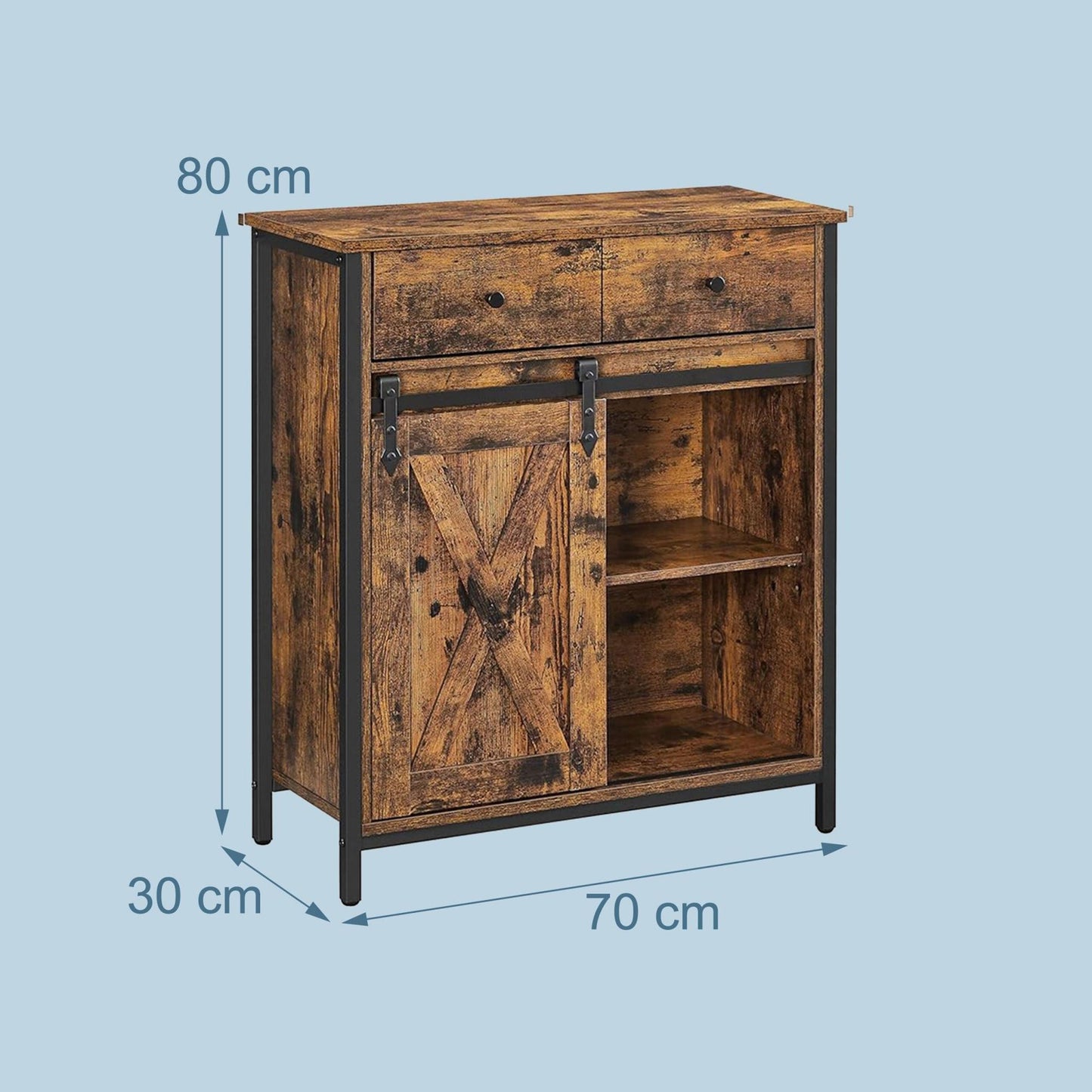 Sliding Door Sideboard – Rustic Design, Space-Saving Storage