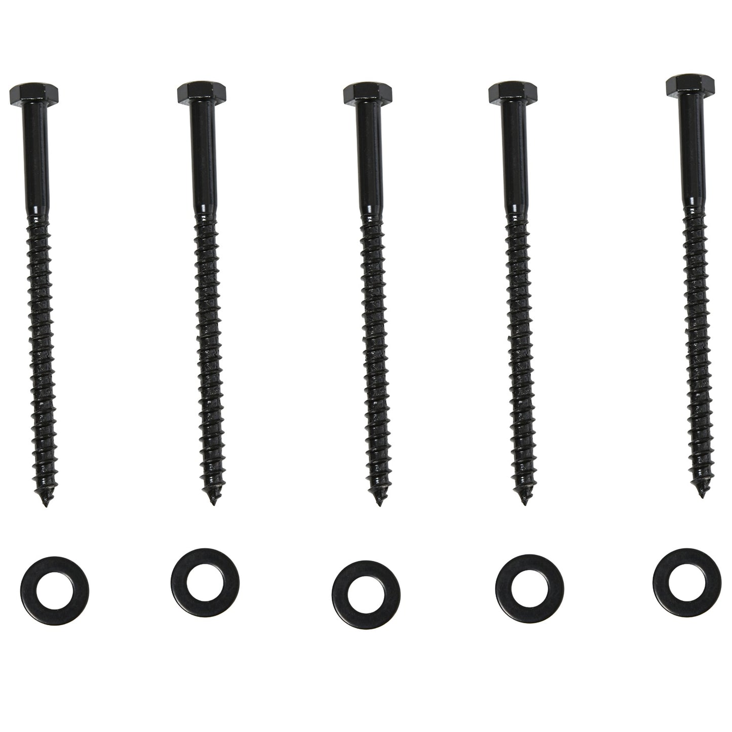 Sliding door system, carbon steel, black, 9-piece set