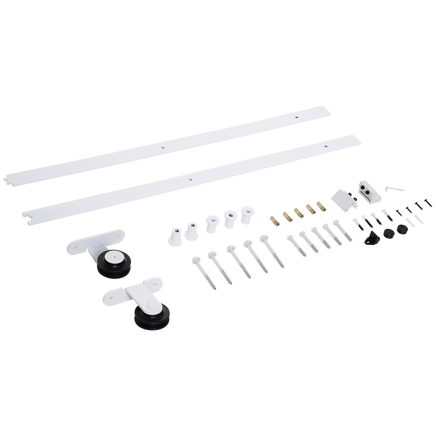 Sliding door system 183 cm, carbon steel, complete set