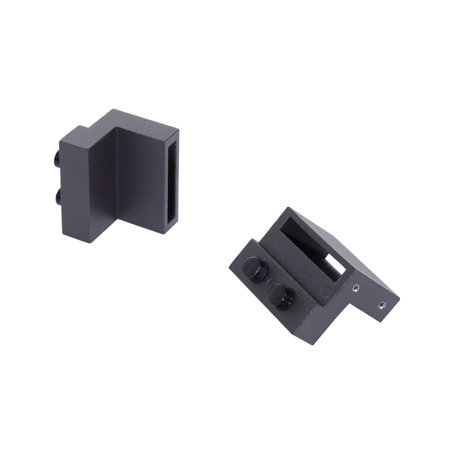 Sliding door hardware set, carbon steel, 200 cm, brown