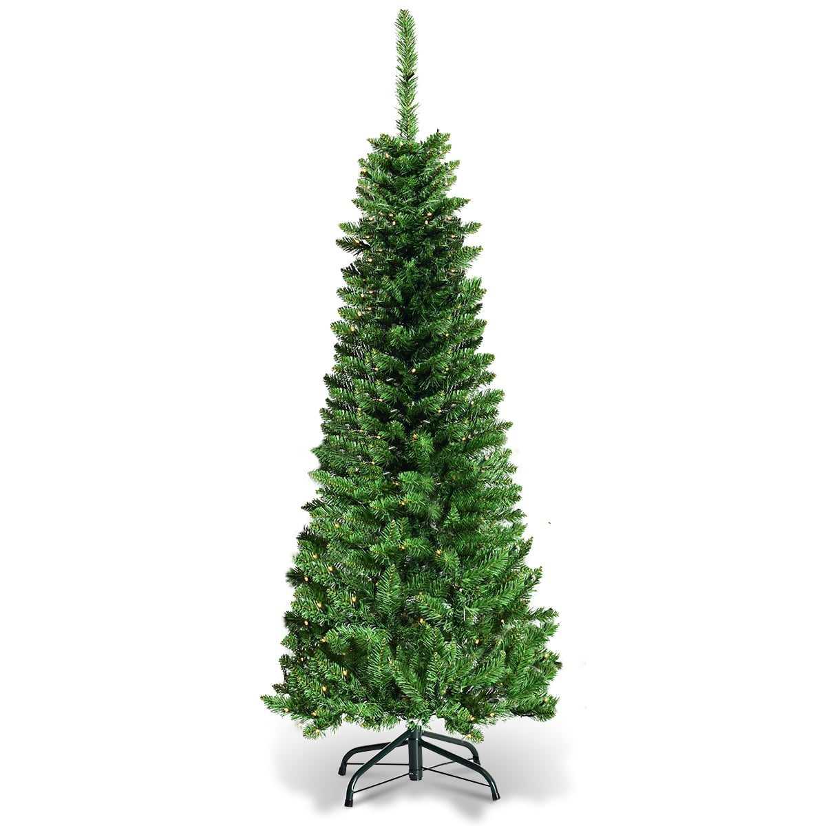 Slim 135cm Artificial Christmas Tree with LED Lights