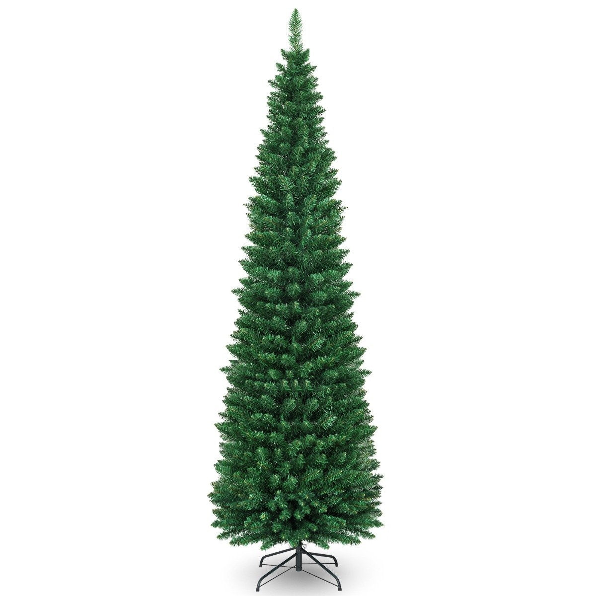 Slim 210 cm Artificial Christmas Tree, PVC, Green
