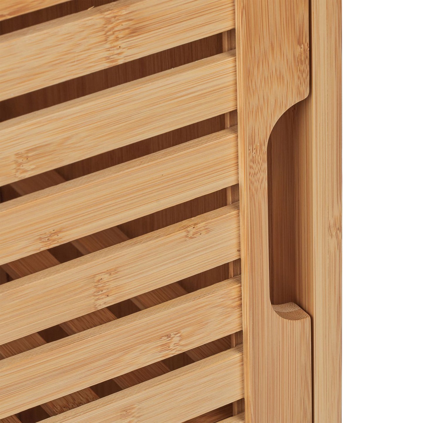 Slim bathroom cabinet made of bamboo