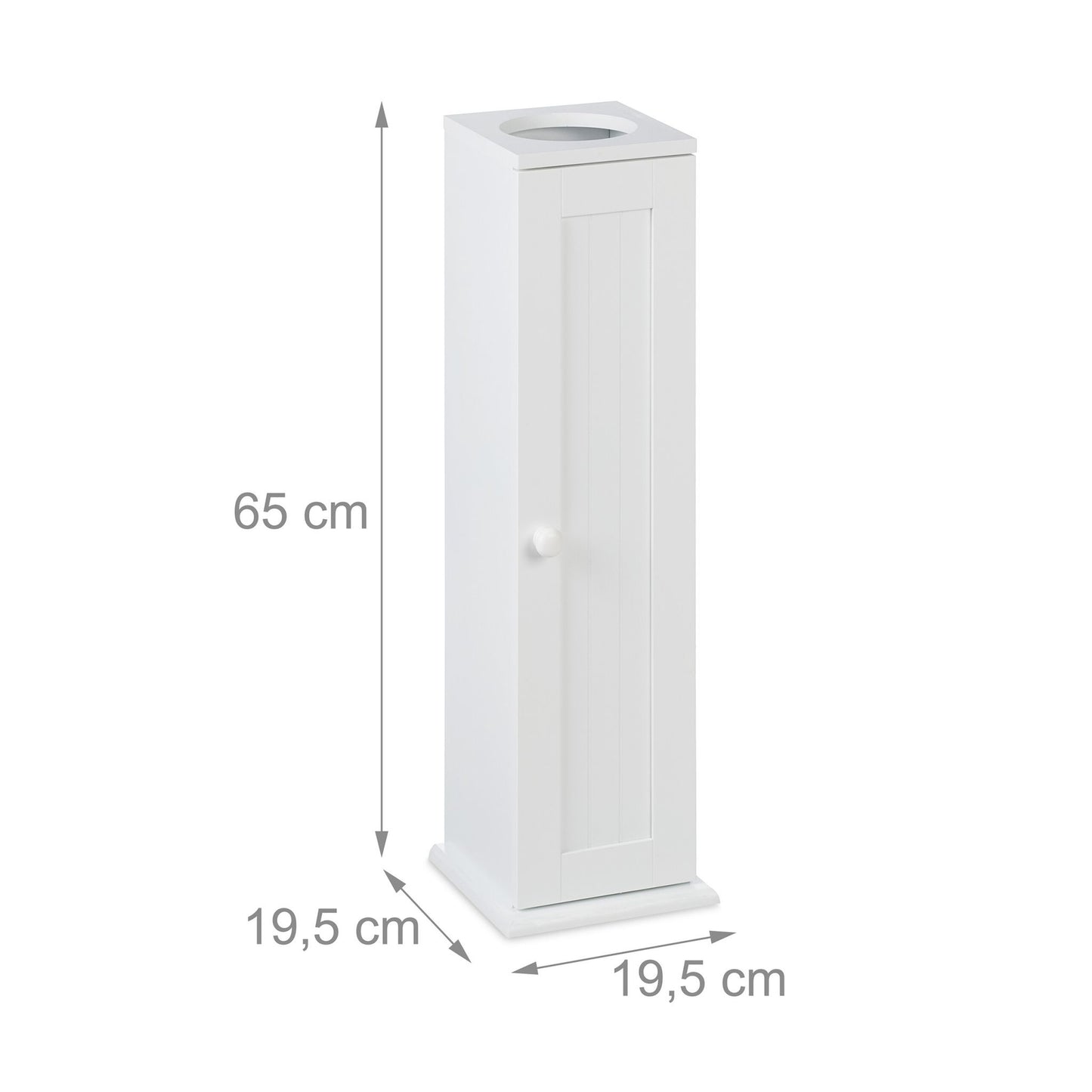 Slim toilet cabinet with 2 shelves