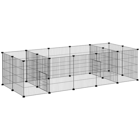 Small animal cage with 18 steel panels for guinea pigs