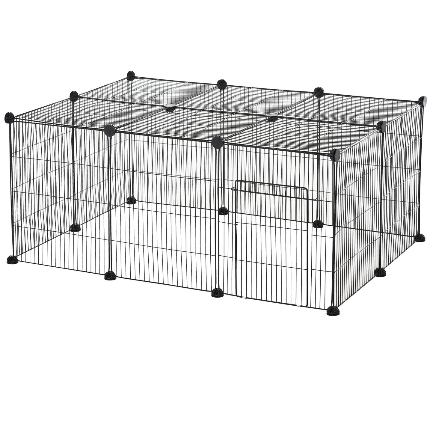 Outdoor small animal cage, metal with non-slip mat, 105x70x45 cm