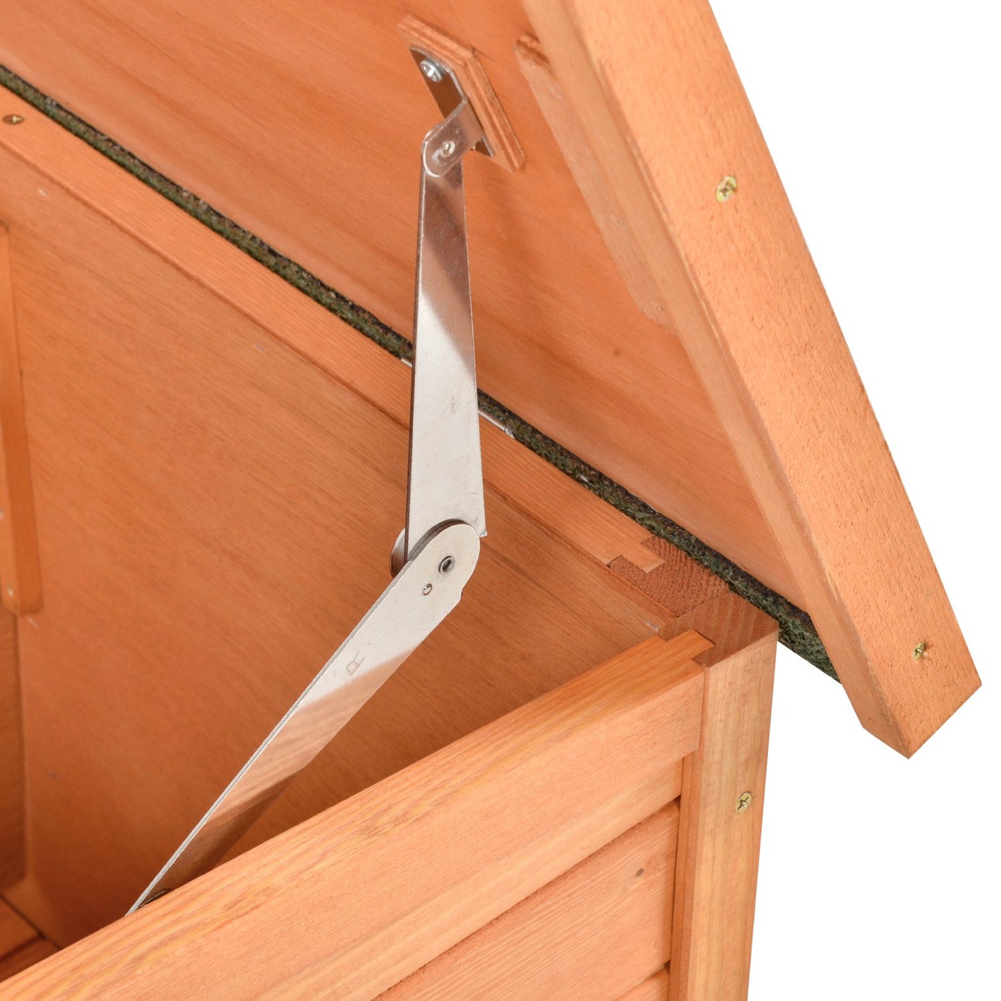Outdoor Rabbit Cage - Weatherproof Spruce, Opening Roof, 125.5x100x49cm
