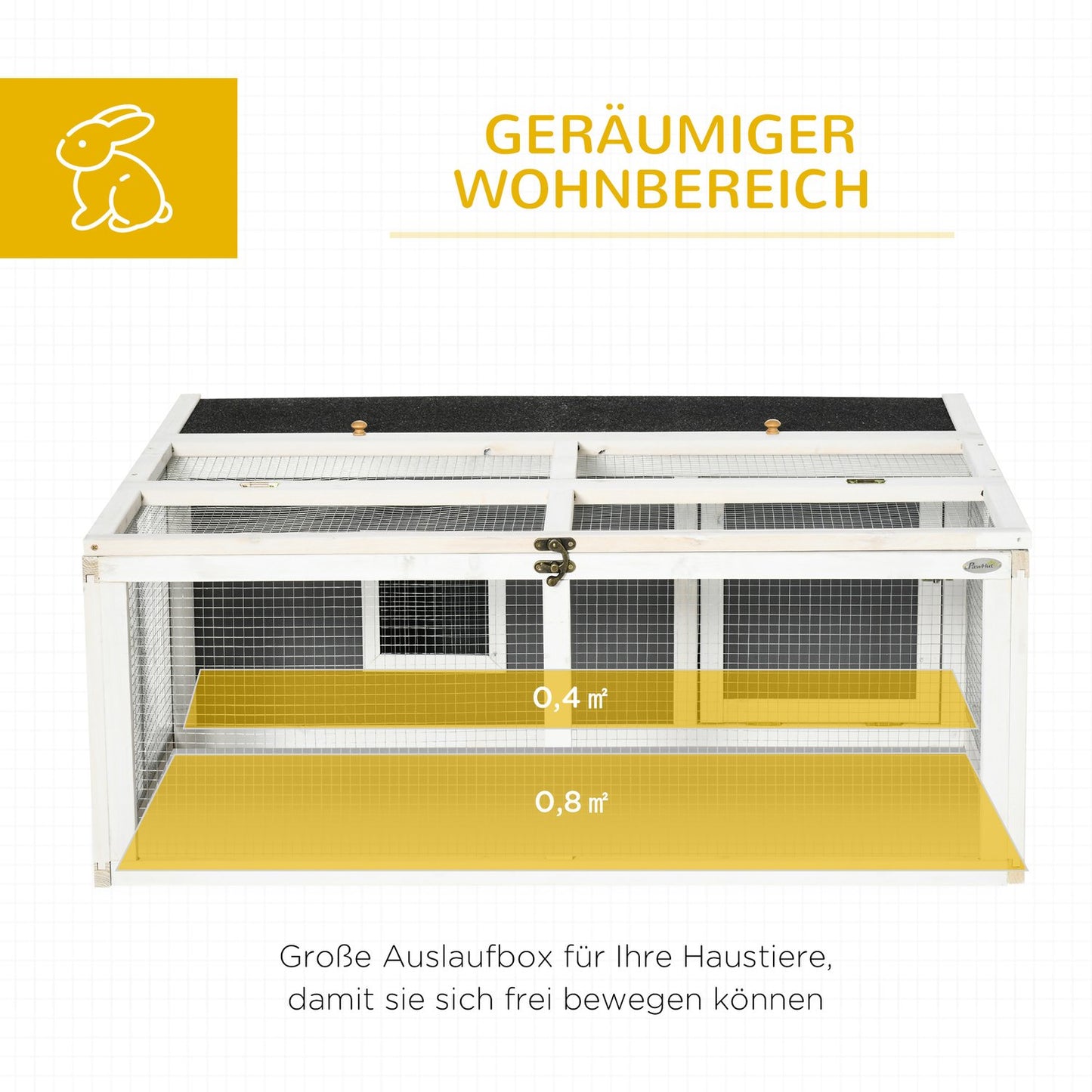 Guinea pig enclosure - Spruce Wood, 120x105x46 cm Enclosure