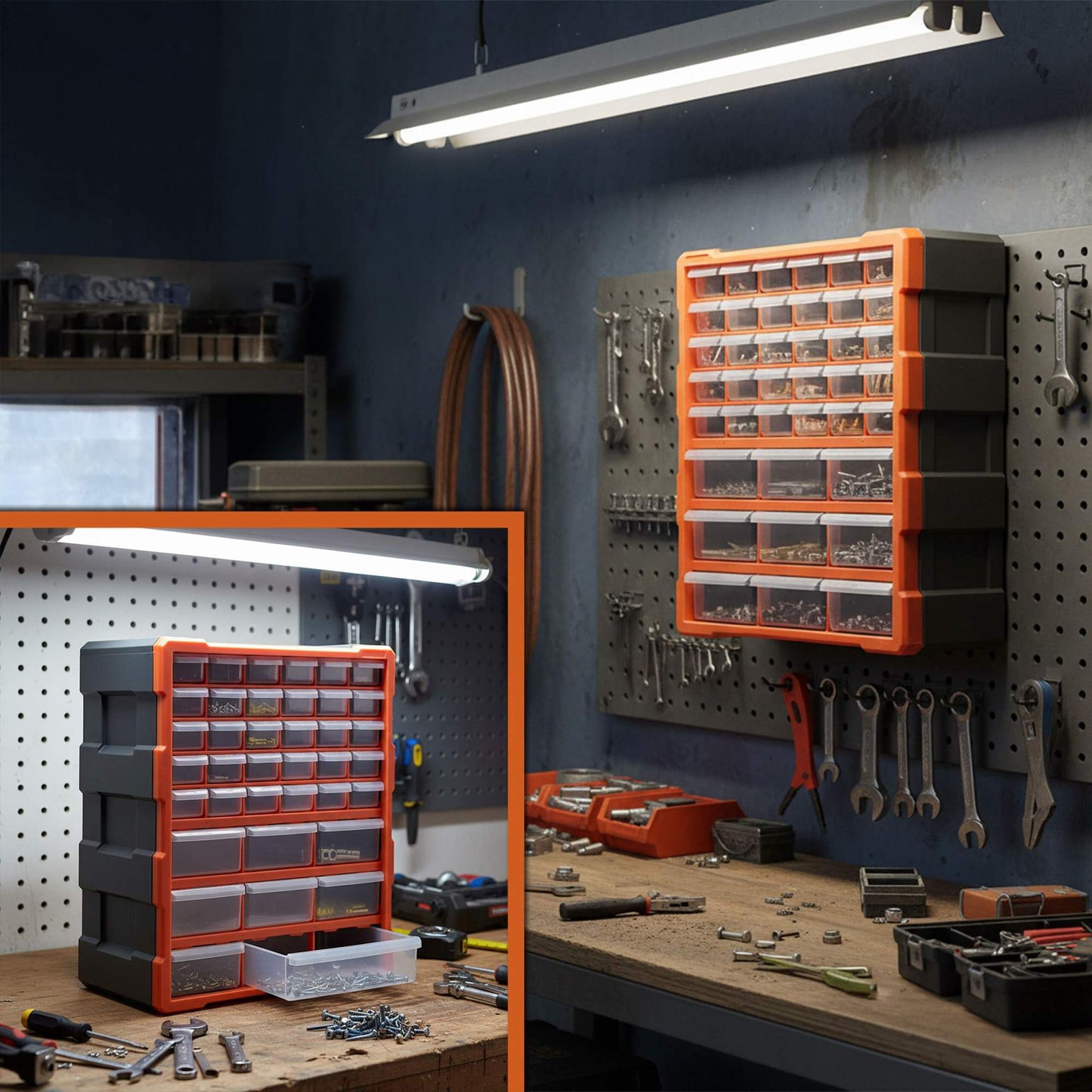 Small Parts Organizer Box with 39 Drawers