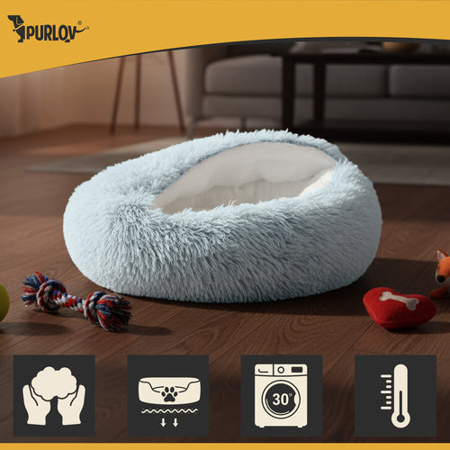 Small Pet Bed with Roof, Non-Slip, 44x38 cm