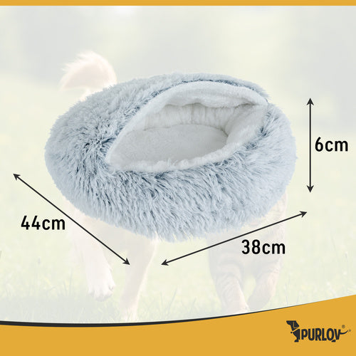 Small Pet Bed with Roof, Non-Slip, 44x38 cm
