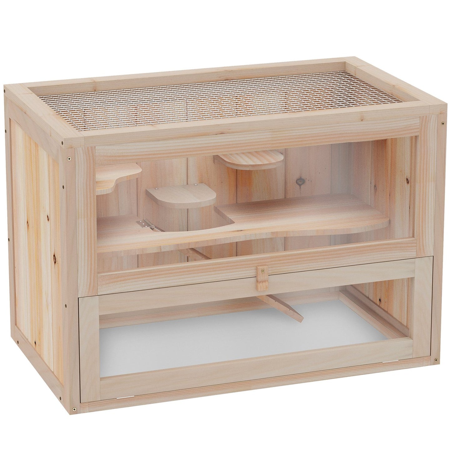 Small animal cage in wood, 60 x 35 x 42 cm