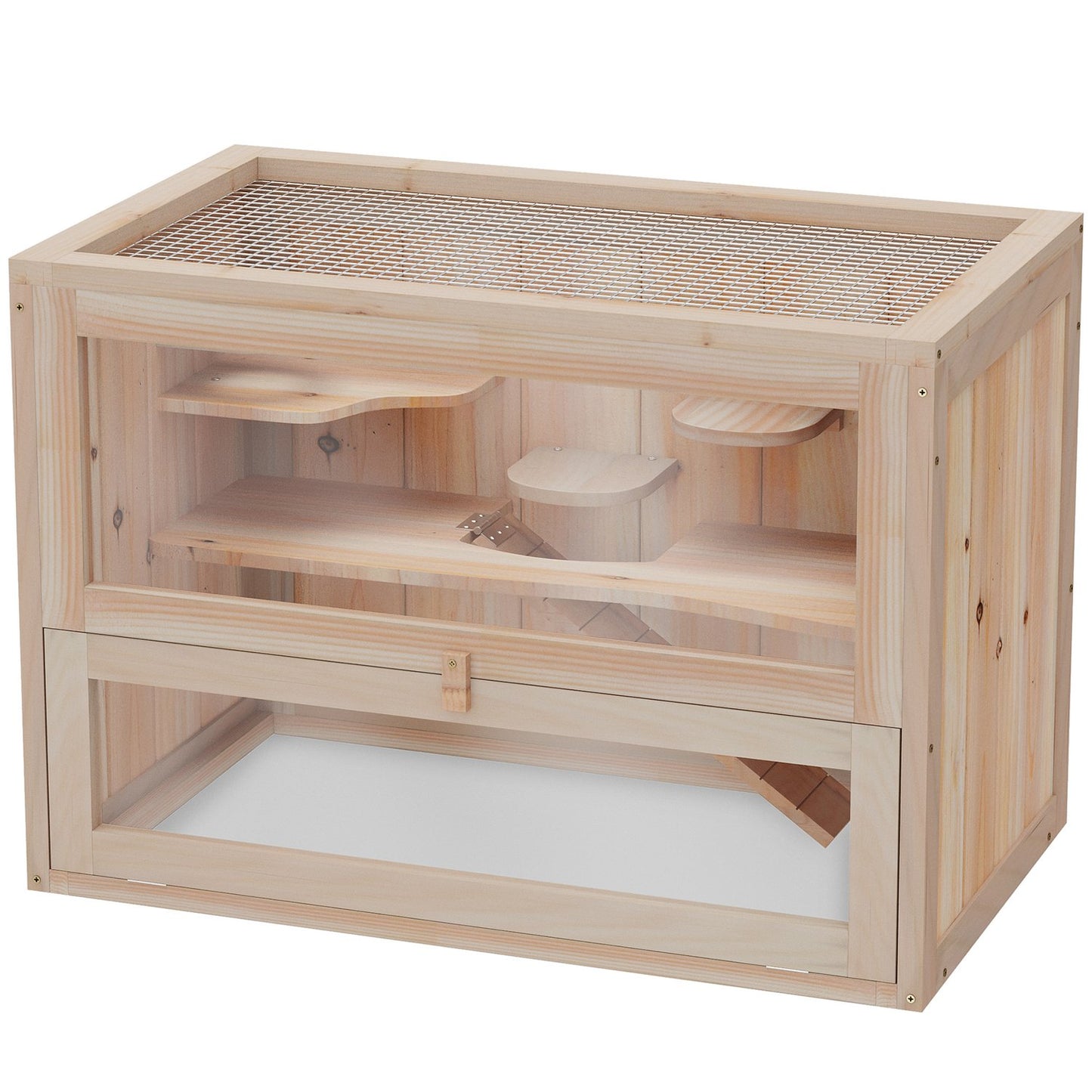 Small animal cage in wood, 60 x 35 x 42 cm