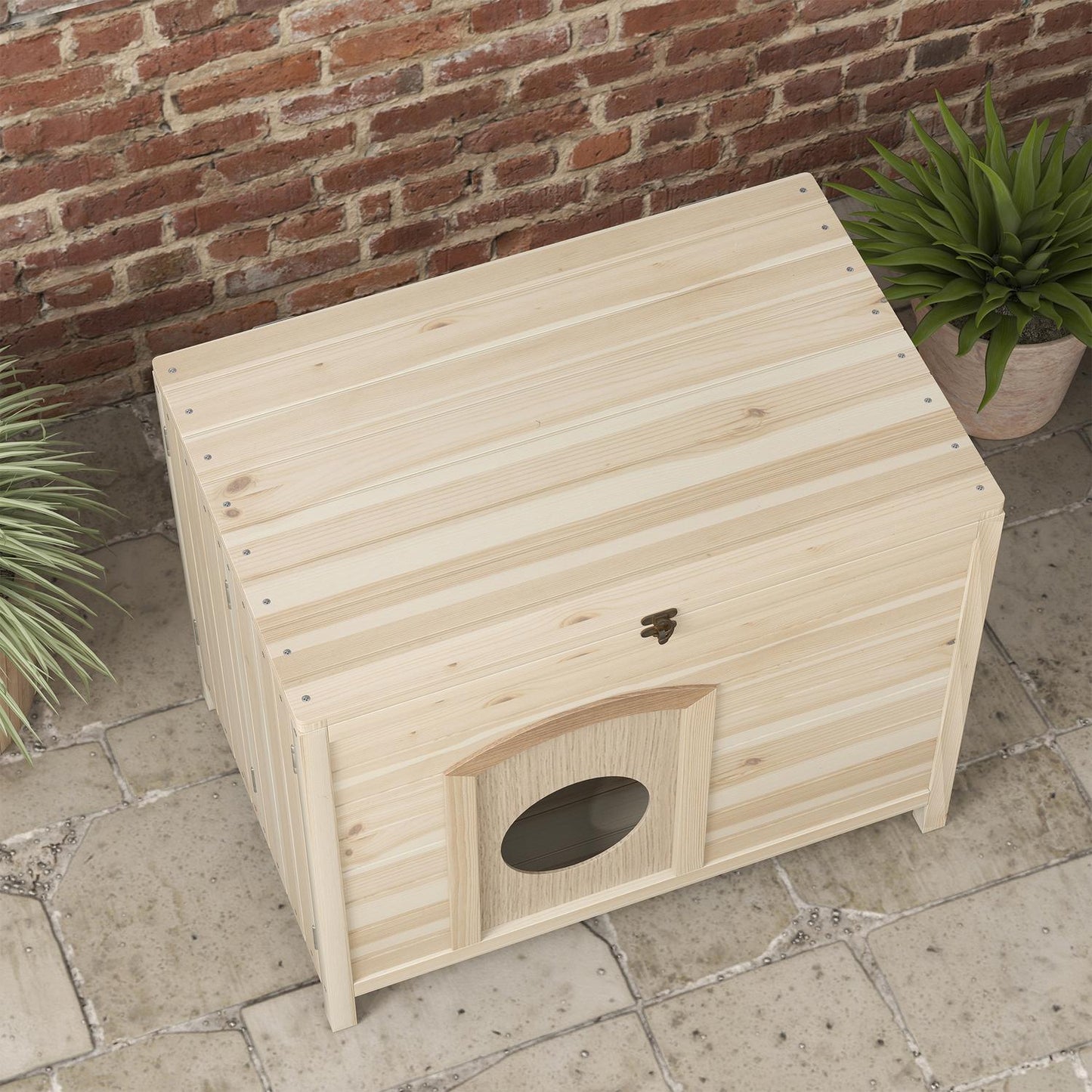 Foldable wooden pet house for cats and dogs indoors 13.5 kg