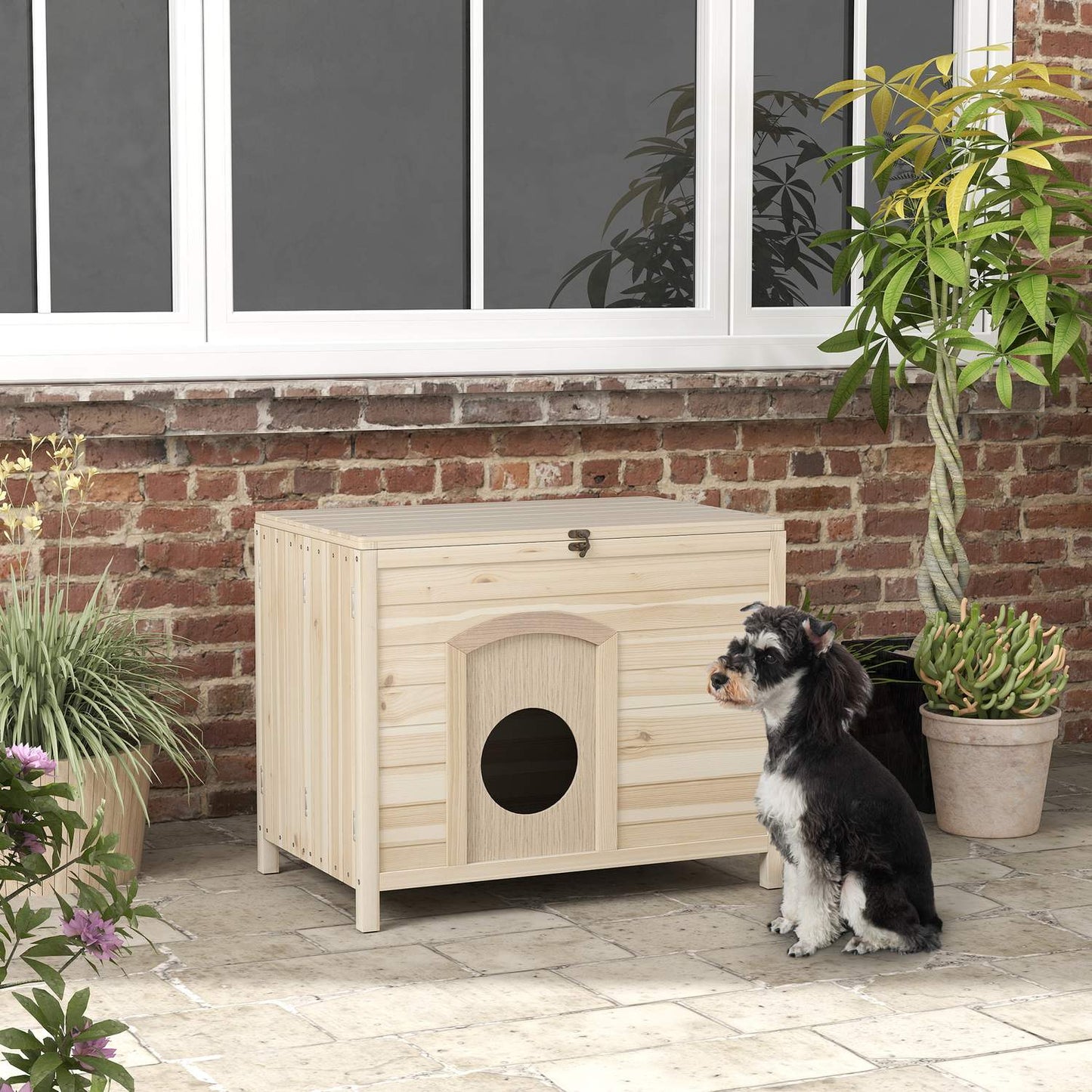 Foldable wooden pet house for cats and dogs indoors 13.5 kg