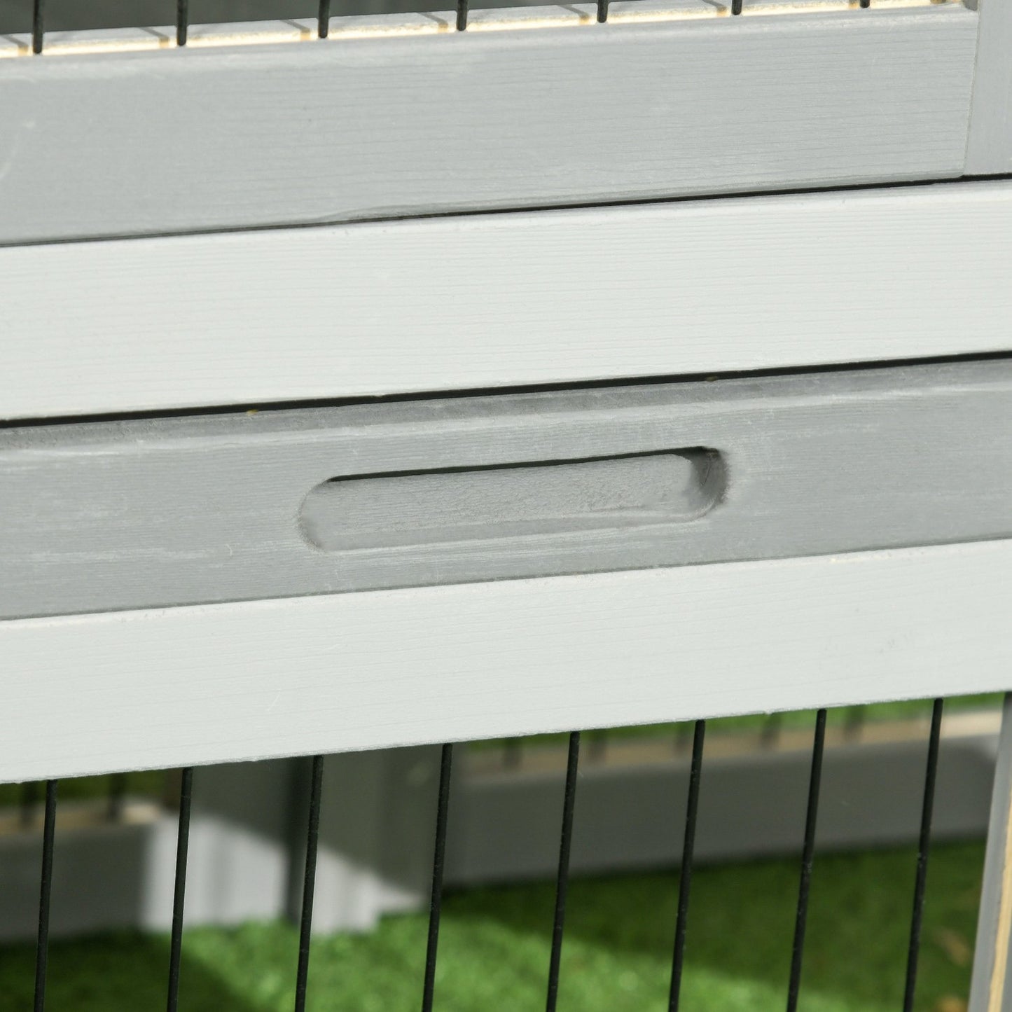 Guinea pig enclosure - Winterproof, spruce, 150x52x68 cm