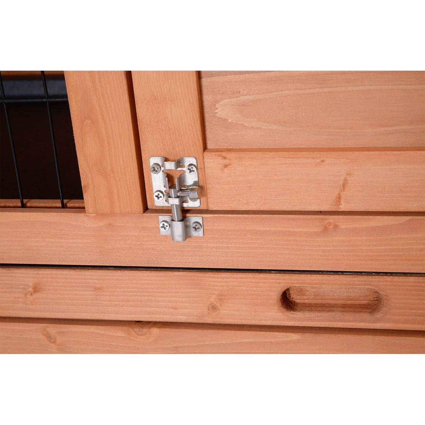 Double decker guinea pig cage, spruce, 136.4 x 50 x 93 cm