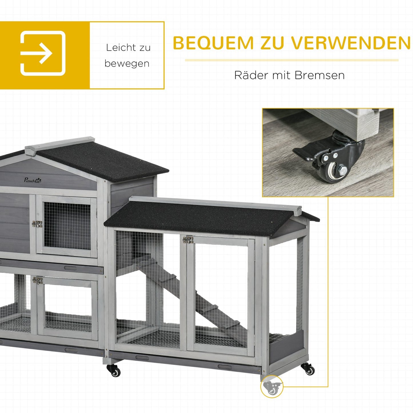 Outdoor Small Animal House, Double Floor Spruce Wood, 157x53x99 cm