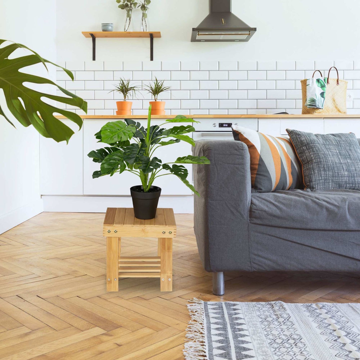 Small bamboo stool