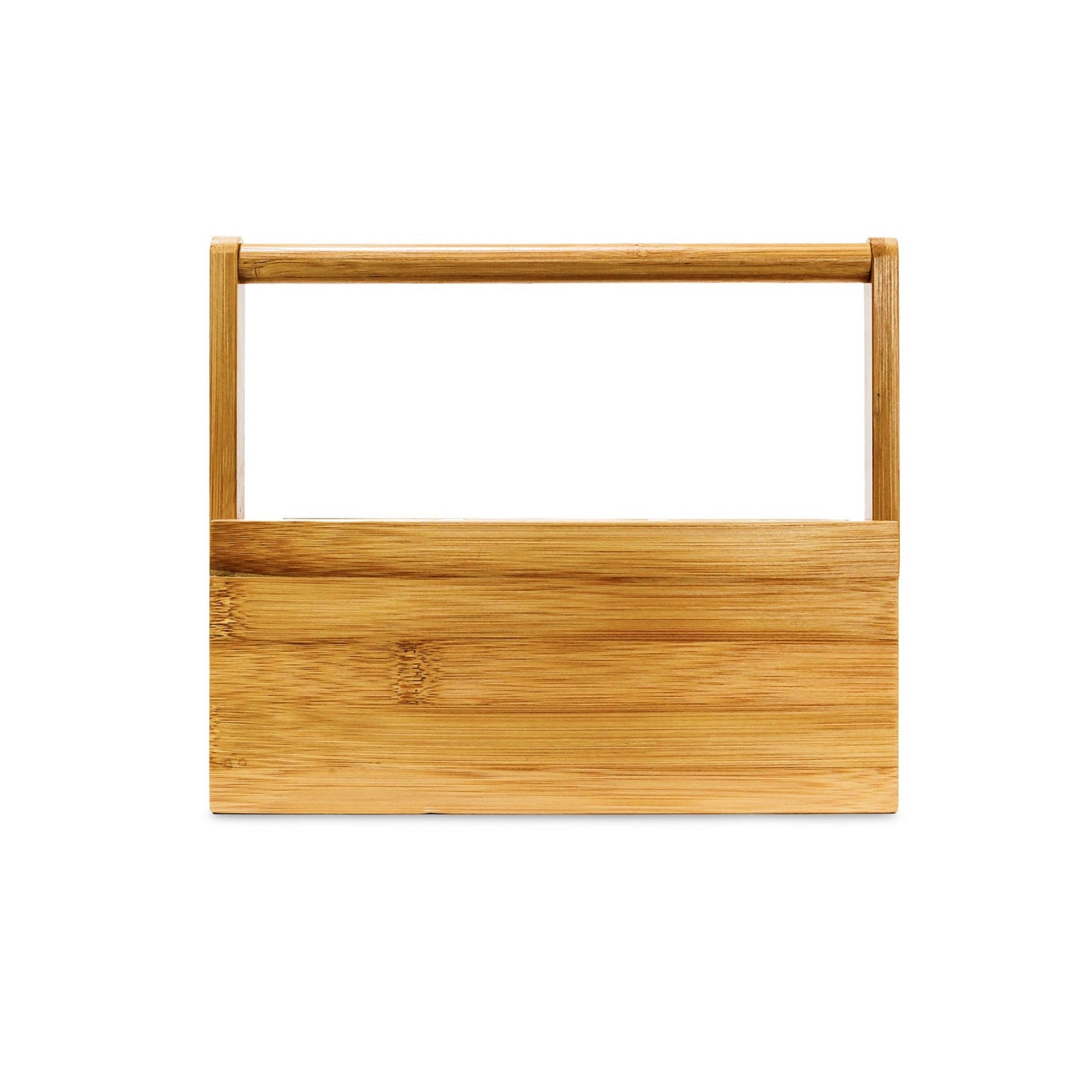 Small bamboo storage with carrying handle