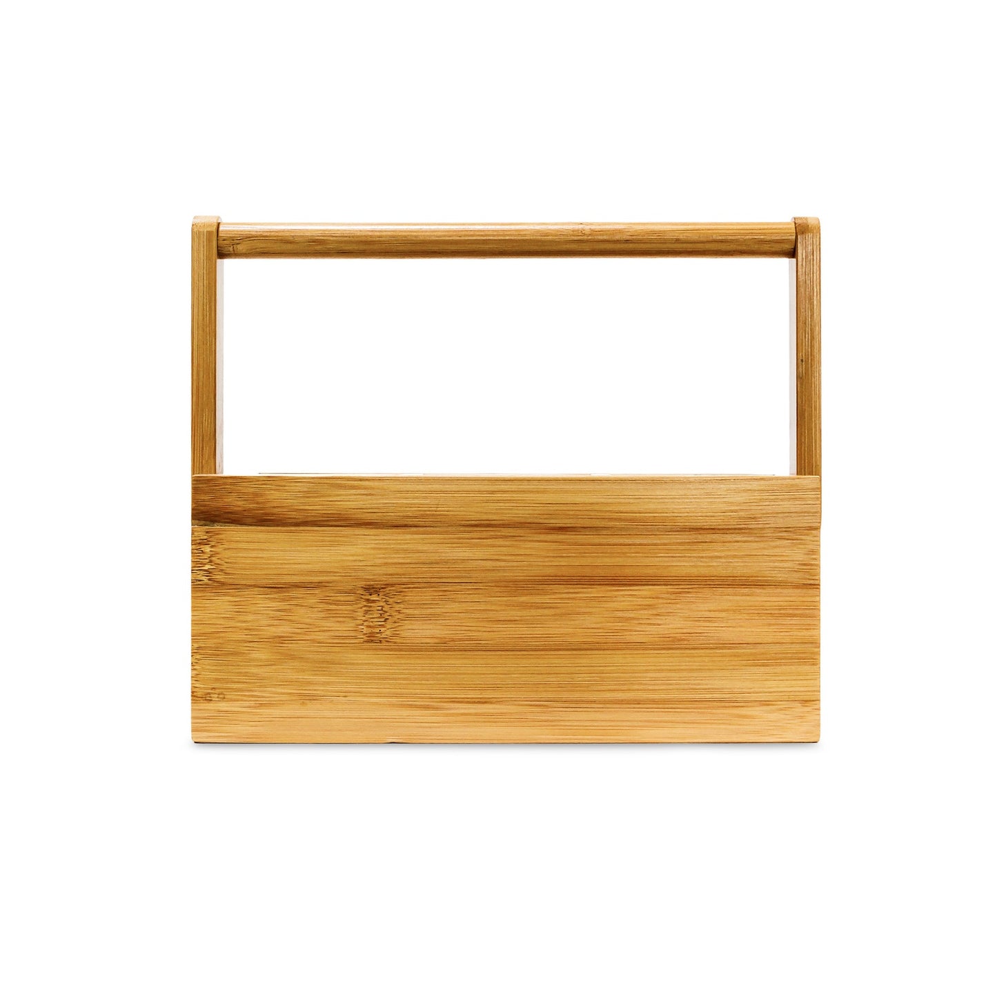 Small bamboo storage with carrying handle