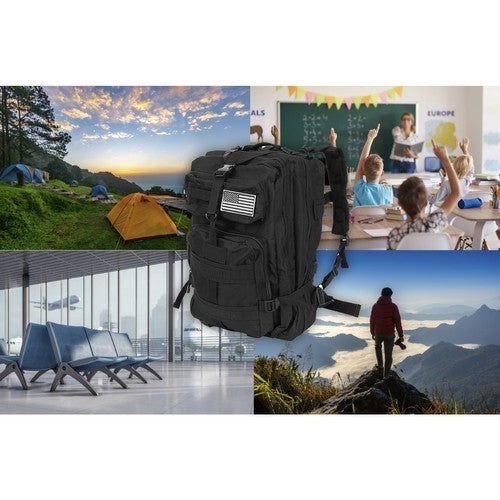 Small black tourist backpack 23089