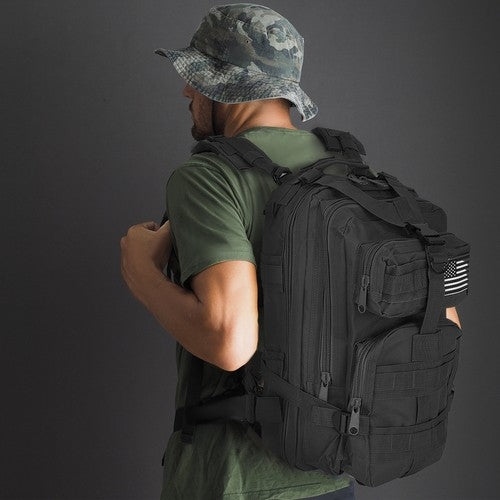 Small black tourist backpack 23089