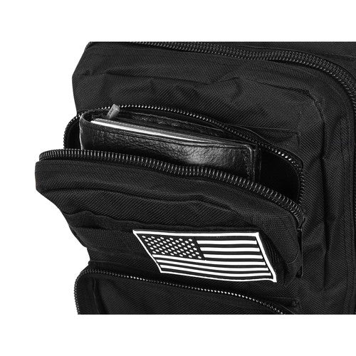 Small black tourist backpack 23089