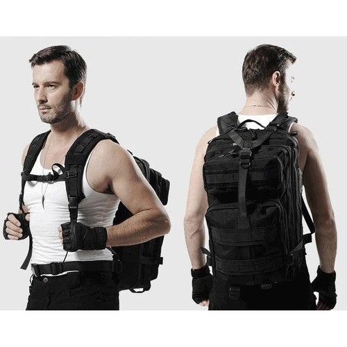 Small black tourist backpack 23089