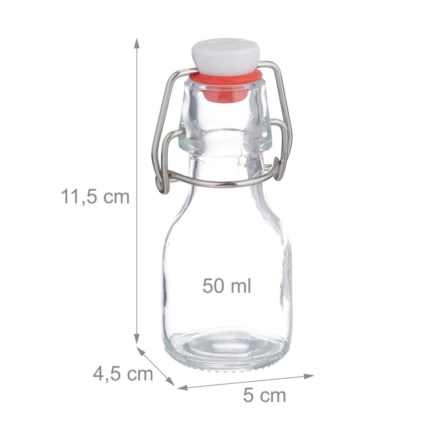 Small bottles with swing top set