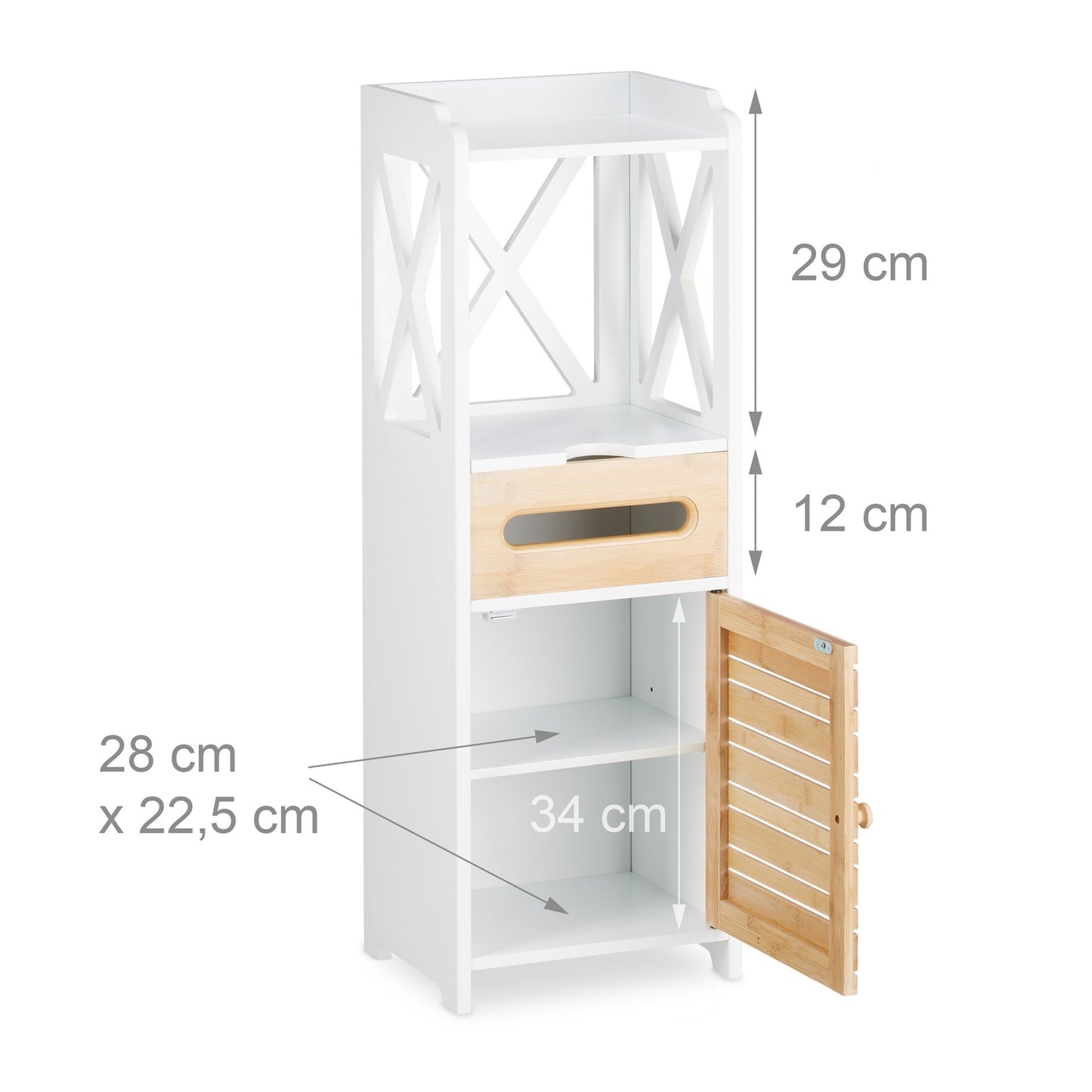 Small side cabinet with 5 shelves